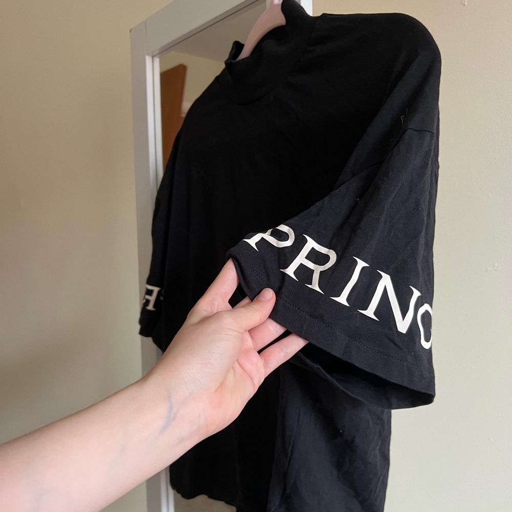 PRINGLE OF SCOTLAND H&M Black Turtleneck Shirt with White Lettering